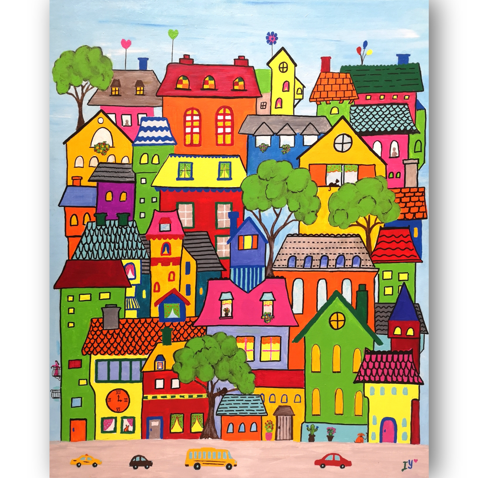 Colorful Houses Painting