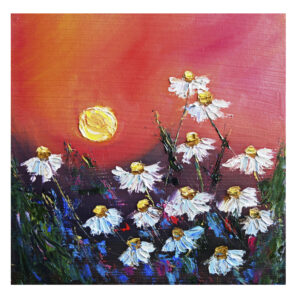 daisy oil painting
