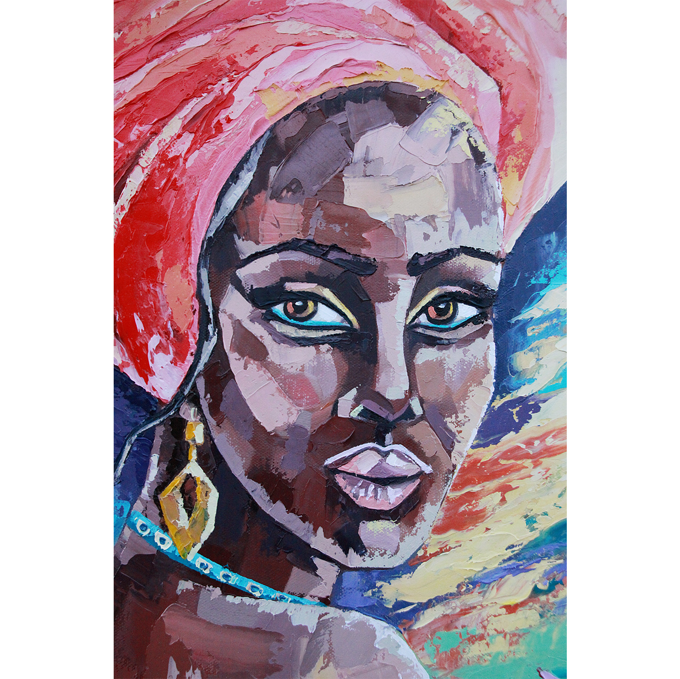 Africa Original Art Woman Portrait