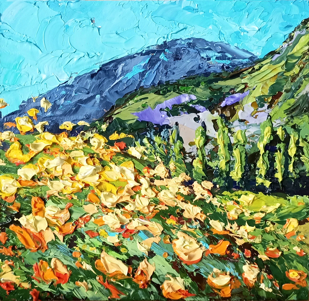 Poppy Painting Mountain