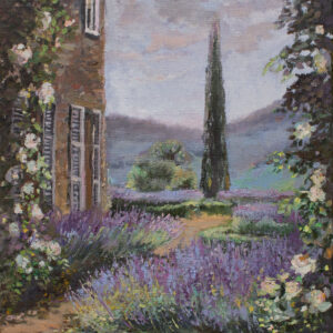 Tuscan Painting House Cypress Lavender