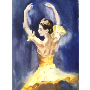 Ballet Watercolor Art Olivkan