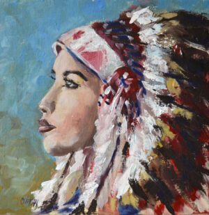 native american woman art