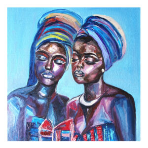 Abstract Girl Painting Oil African Woman Original Art Artwork Impasto Canvas Art