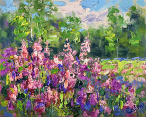Meadow Oil Painting Nature Artwork Landscape Wildflower Original Art Impressionism Wall Art