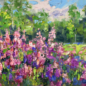 Meadow Oil Painting Nature Artwork Landscape Wildflower Original Art Impressionism Wall Art
