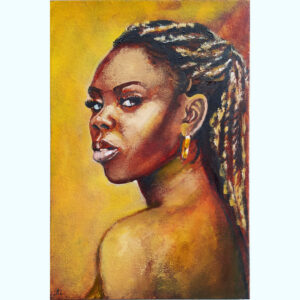 African American Painting Black Woman Original Art African Queen Portrait Wall Art Oil Artwork by PaintingsDollsByZoe