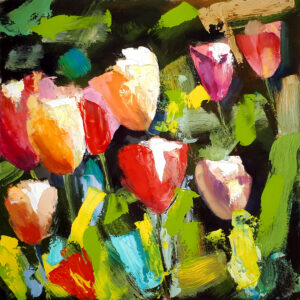 Tulip Painting Tulip Oil Painting Impasto Oil Painting