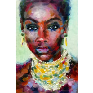Black Woman Painting Portrait Original Art African American Woman Artwork by ArtOlgaGoncharova