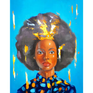 African American Painting Woman Original Art Portrait Oil Painting African Queen