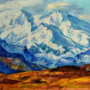 Mountain Artwork Original Painting Nature Landscape Oil Impressionist Wall Art