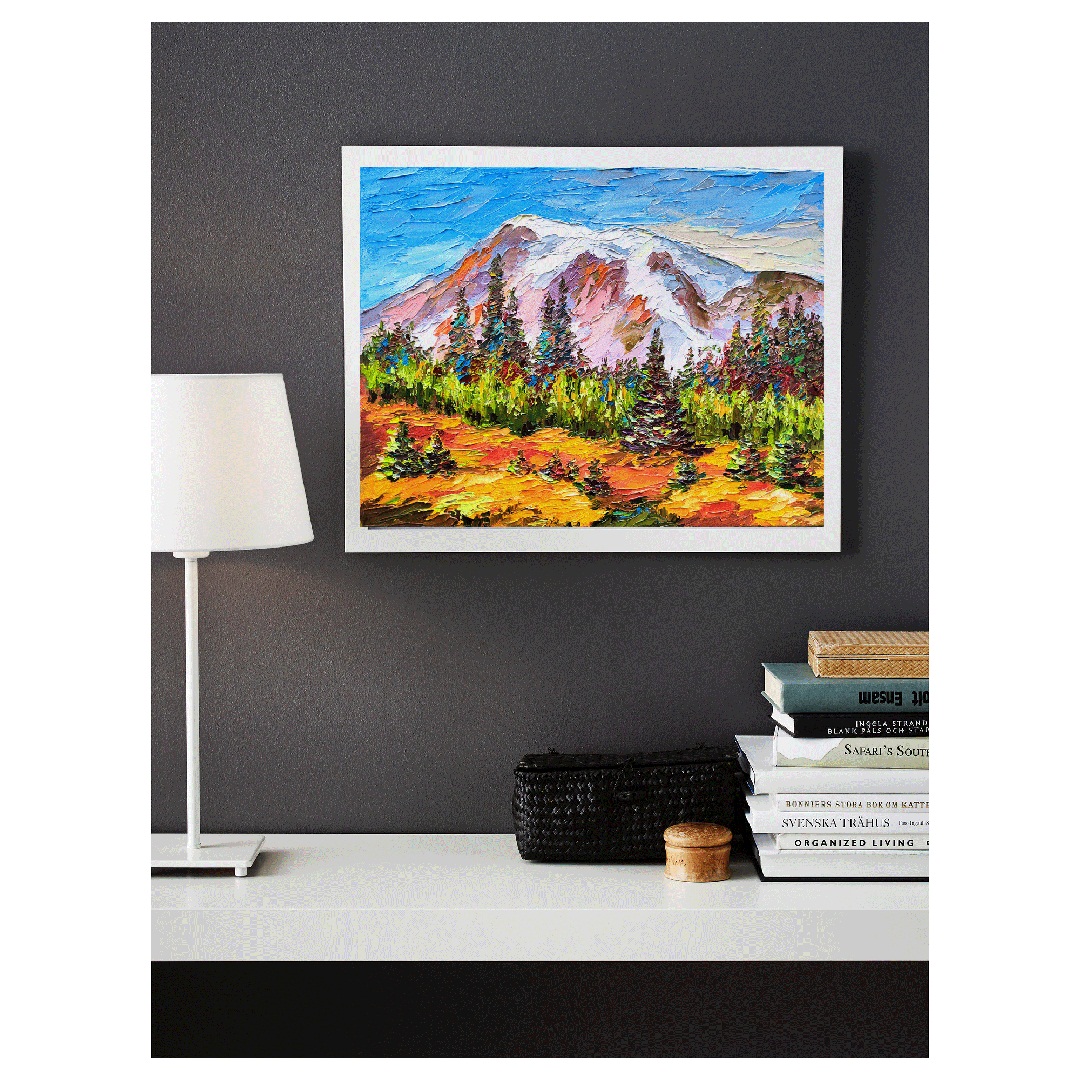Mount Rainier Painting Washington State Original Artwork