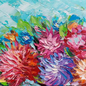 Dahlia Painting Flowers Original Art