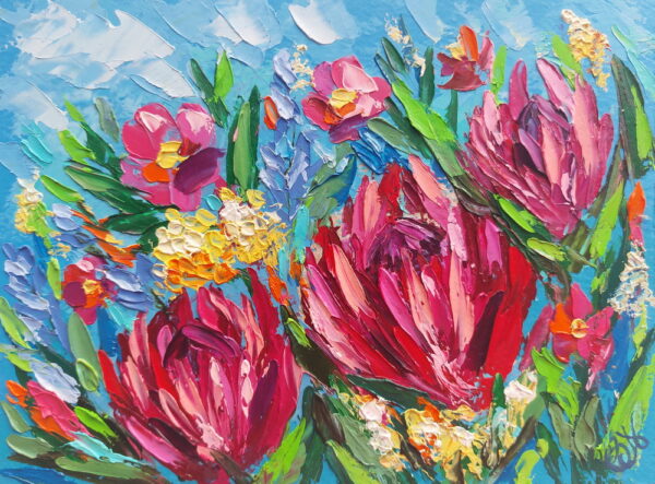 Protea painting oil painting