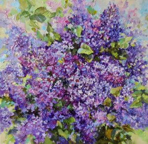 Lilac Oil Painting