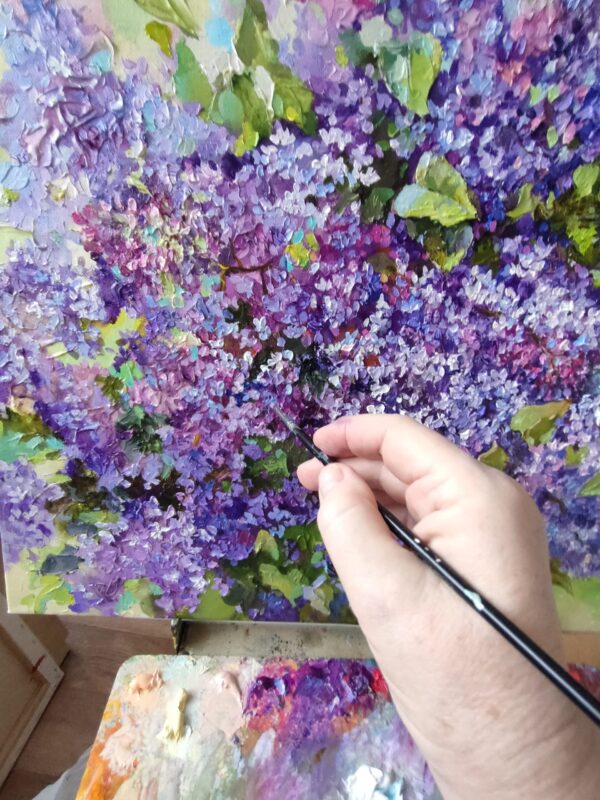 flowers lilac painting