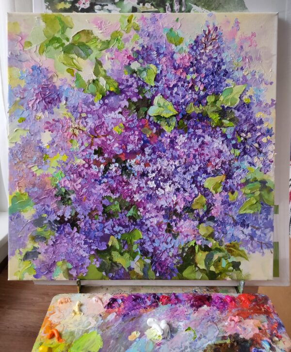 lilac oil painting