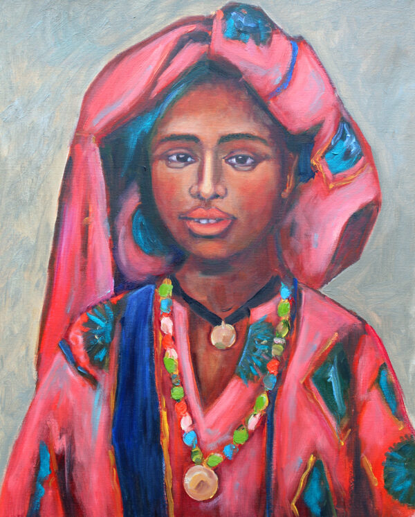 Black girl oil Painting
