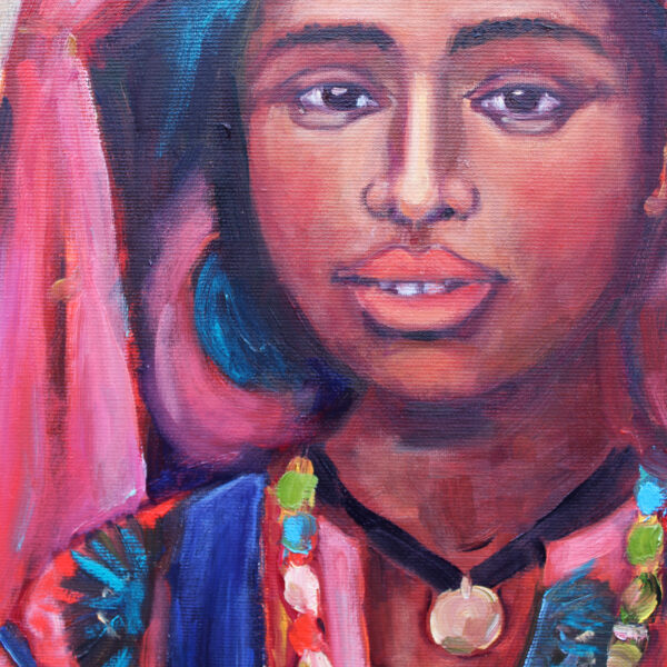 black girl oil Painting