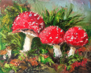 fly agaric painting