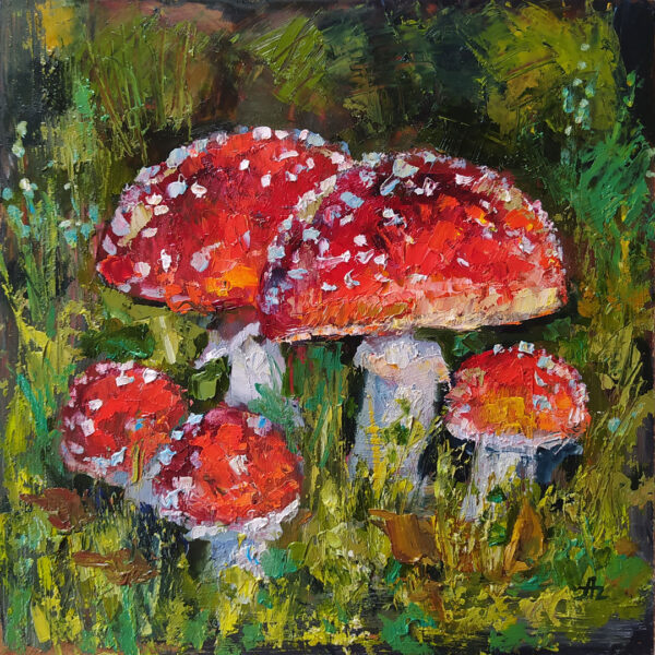 Fly agaric painting