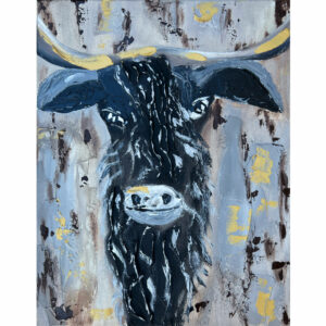 cow painting gold